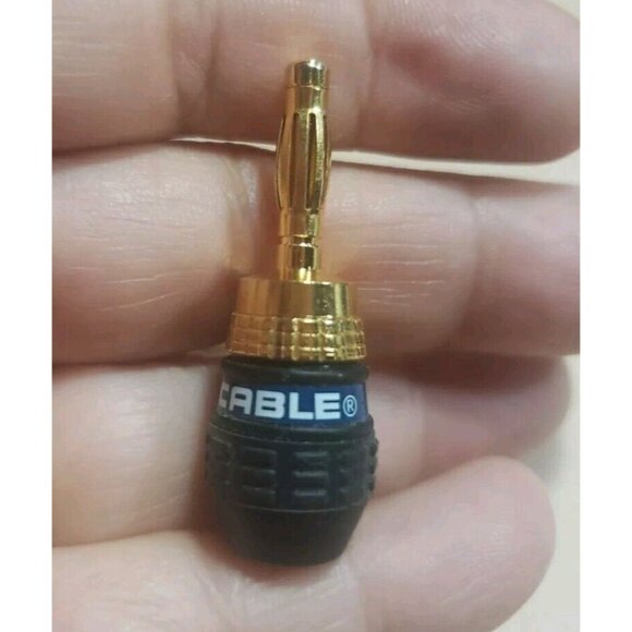 Monster Cable Speaker AMP Quick Lock Gold Plated Banana Plugs = 2 Blue Red Pairs - Picture 8 of 10